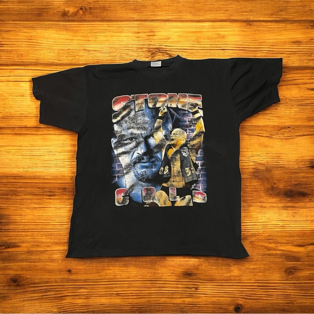 ULTRA RARE VINTAGE STONE COLD STEVE AUSTIN RAP T-SHIRT MEN'S SIZE XL RAREST ONE!